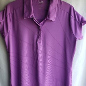 Adidas Climalite Golf Polo Shirt, Purple, Women's Size Medium.